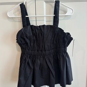 Cleobella Black Peplum Tank Top - Women